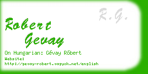 robert gevay business card